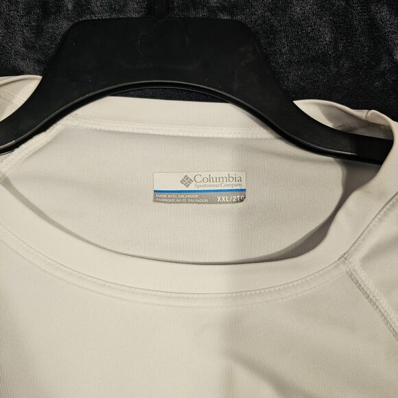 Columbia Mens Size 2XL Fishing Long Sleeve PFG White Crew Neck American Flag - Picture 4 of 7